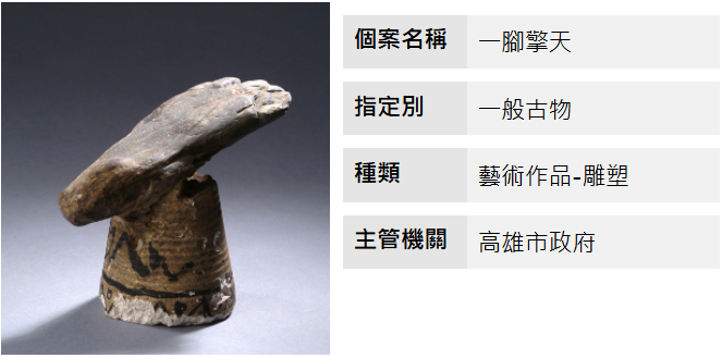 魯凱族古物- 一腳擎天圖片(另開新視窗)